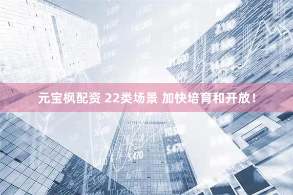 元宝枫配资 22类场景 加快培育和开放！