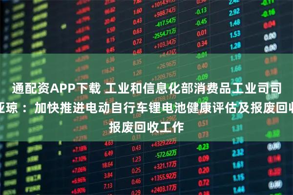 通配资APP下载 工业和信息化部消费品工业司司长何亚琼 ：加快推进电动自行车锂电池健康评估及报废回收工作