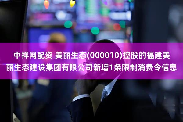 中祥网配资 美丽生态(000010)控股的福建美丽生态建设集团有限公司新增1条限制消费令信息